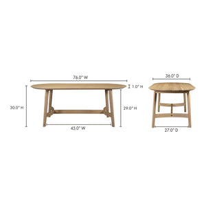 Trie Small Dining Table in Natural Oak