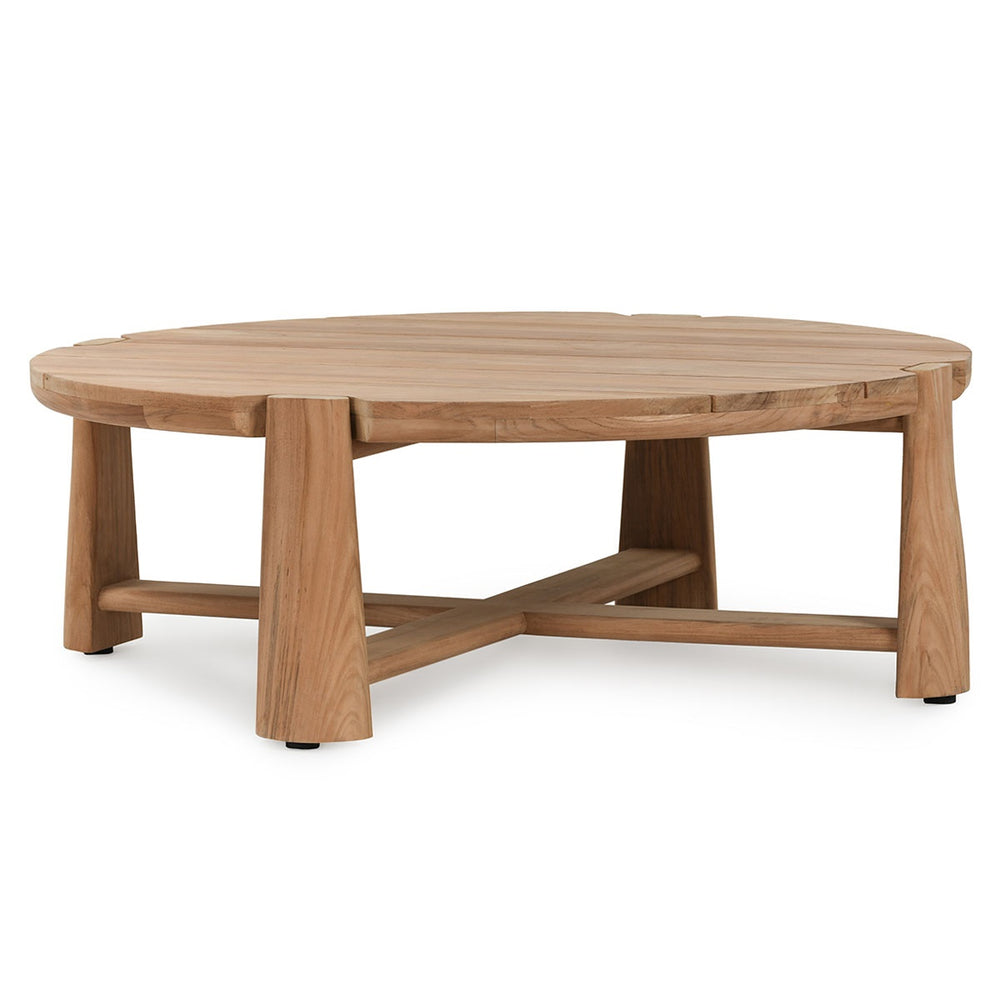 Aston Outdoor Round Coffee Table 48" in Teak