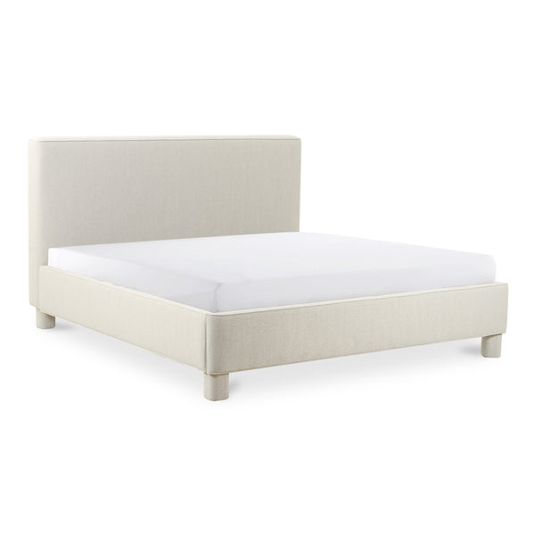 Ichigo Queen Bed in Light Grey Upholstery