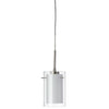 Single Pendant Clear/White Glass