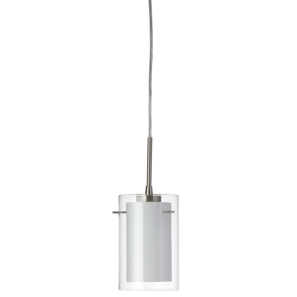 Single Pendant Clear/White Glass