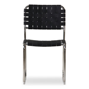 Moe's Moma Dining Chair Set - Black Leather