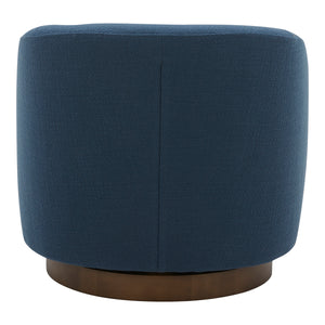 Moe's Oscy Swivel Chair Dark Atlantic Blue