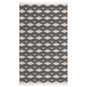 Indoor/Outdoor Banning Rug 5'x8' - Charcoal, Handwoven Polypropylene