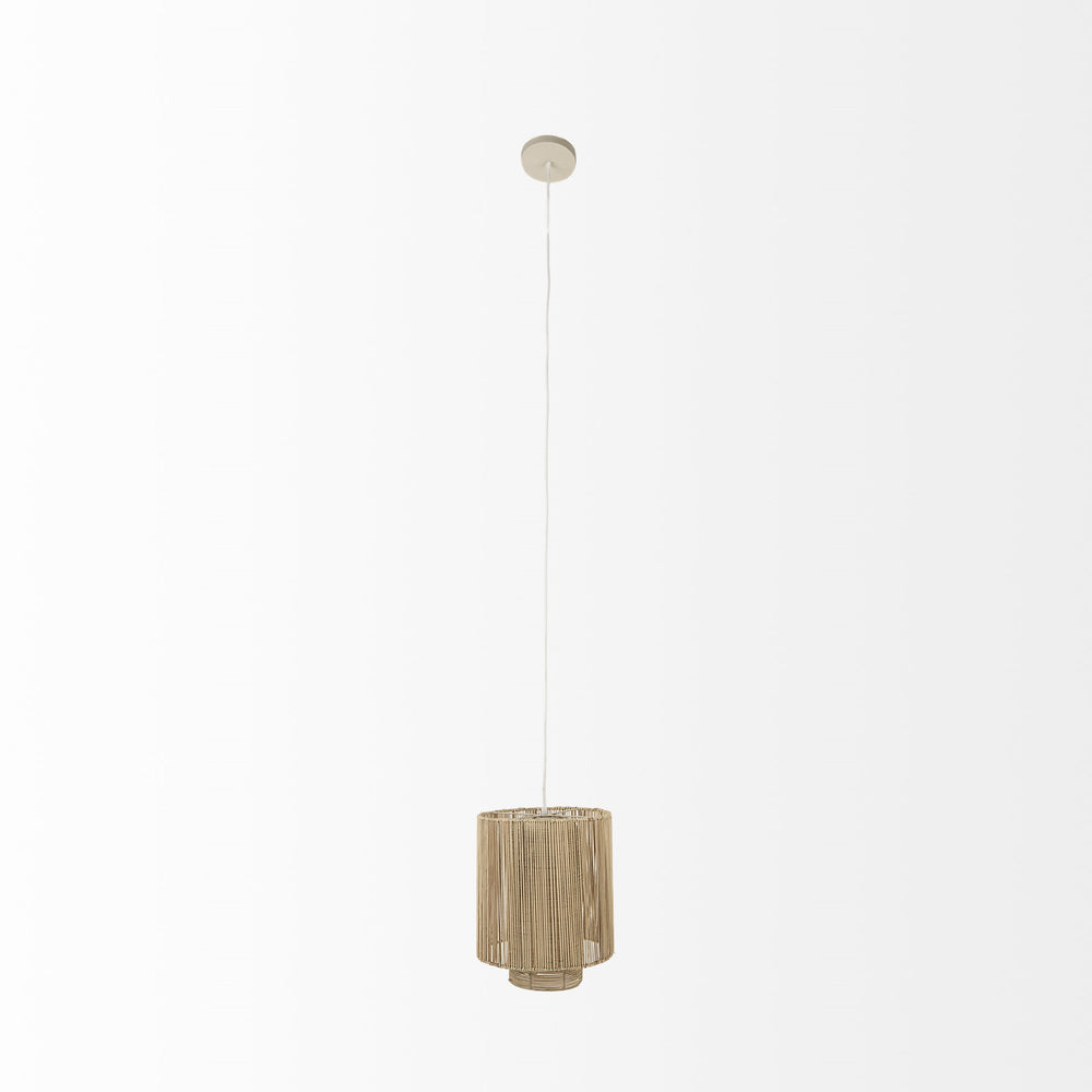 Aviario 14.2 L x 14.2 W x 14.2 H Natural Cane Cylindrical Pendant Light