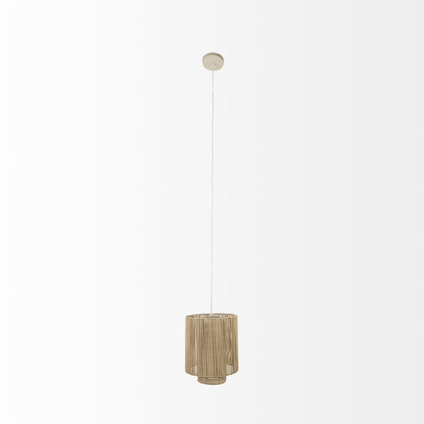 Aviario 14.2 L x 14.2 W x 14.2 H Natural Cane Cylindrical Pendant Light