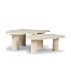 Zion Coffee Table Set - Cream Marble