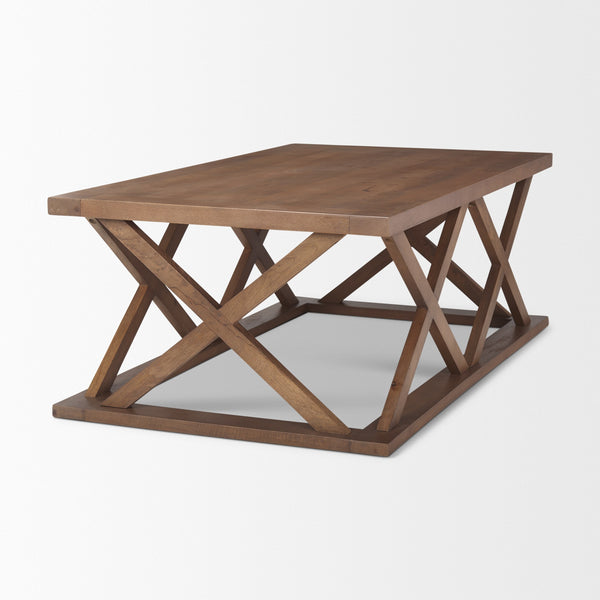 Forsey 48.0L x 28.0W x 17.5H Medium Brown Rectangle Coffee Table