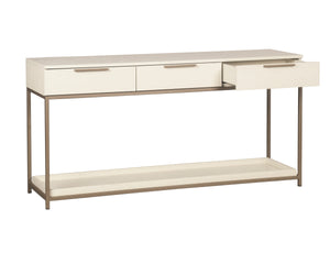 REBEL CONSOLE TABLE WITH DRAWERS - CHAMPAGNE GOLD - CREAM
