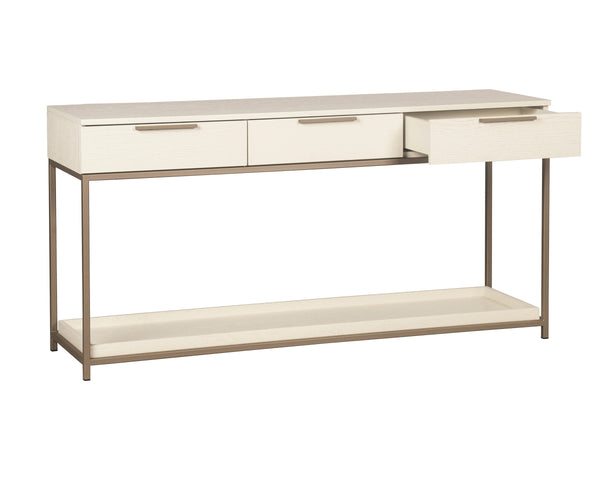 REBEL CONSOLE TABLE WITH DRAWERS - CHAMPAGNE GOLD - CREAM