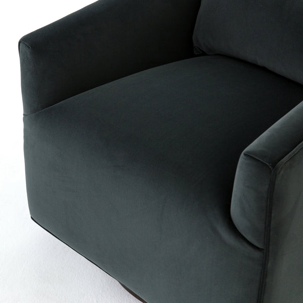 York Swivel Chair-Modern Velvet Smoke