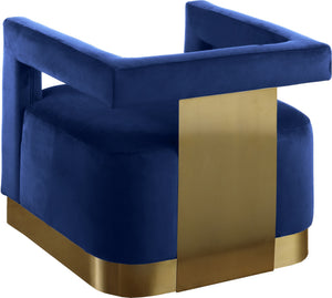 Jorge Accent Chair In Navy Velvet