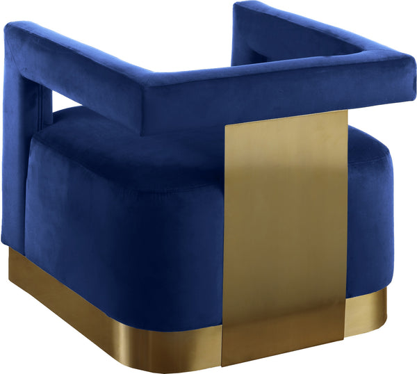 Jorge Accent Chair In Navy Velvet