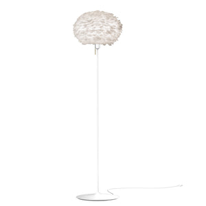 Eos Medium Floor Lamp in White with White Base