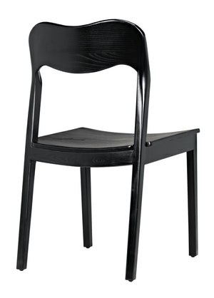 Weller Sungkai/Mindi Chair in Charcoal Black