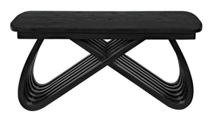 Infinity Sungkai/Mindi Coffee Table in Charcoal Black