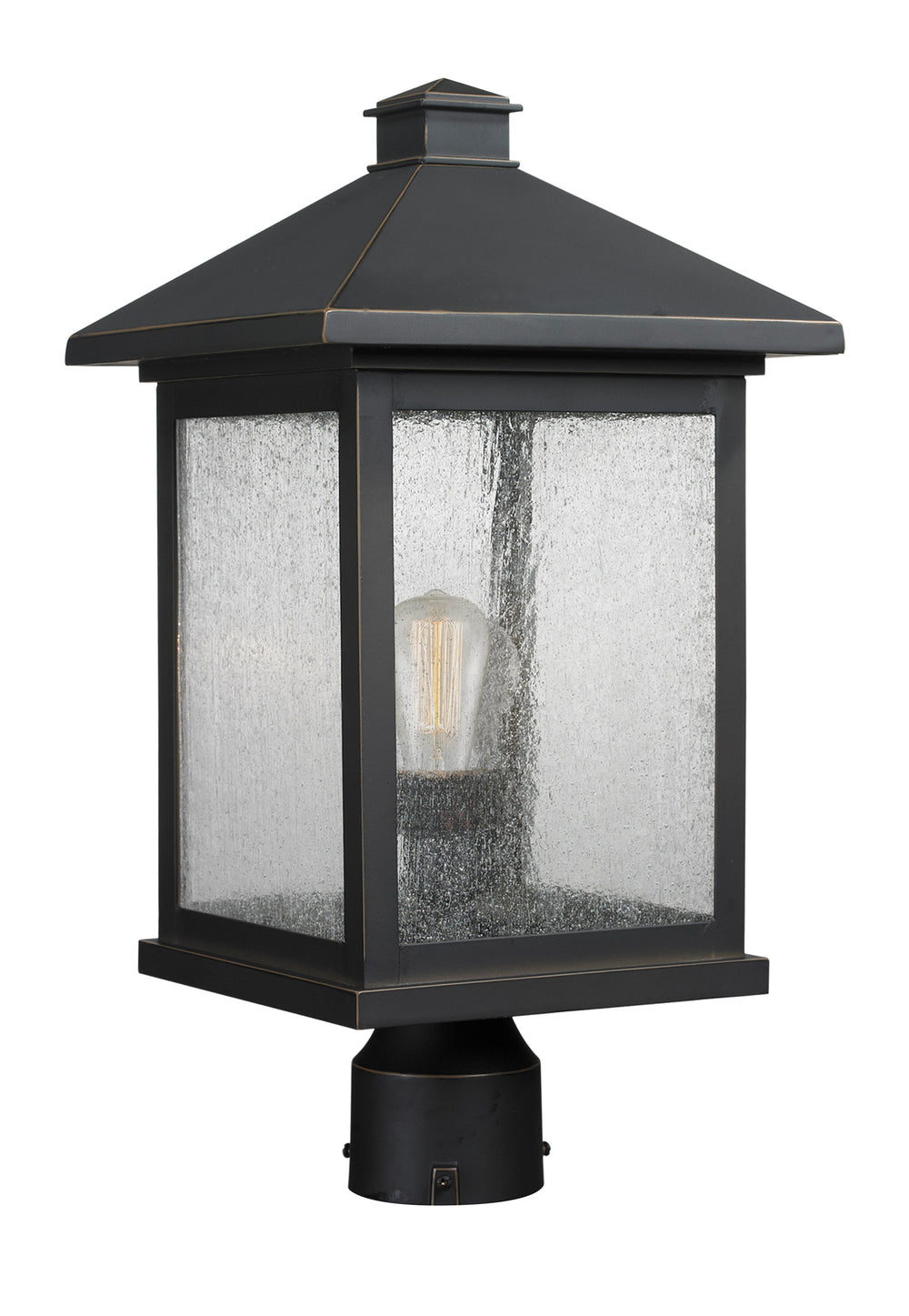 Portland 1 Light Post Mount Light in Oil Rubbed Bronze Finish