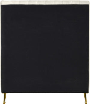 Marcos Twin Bed In Cream Velvet