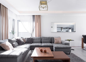 Trestle 3 Light Flush Mount in Antique Silver Finish
