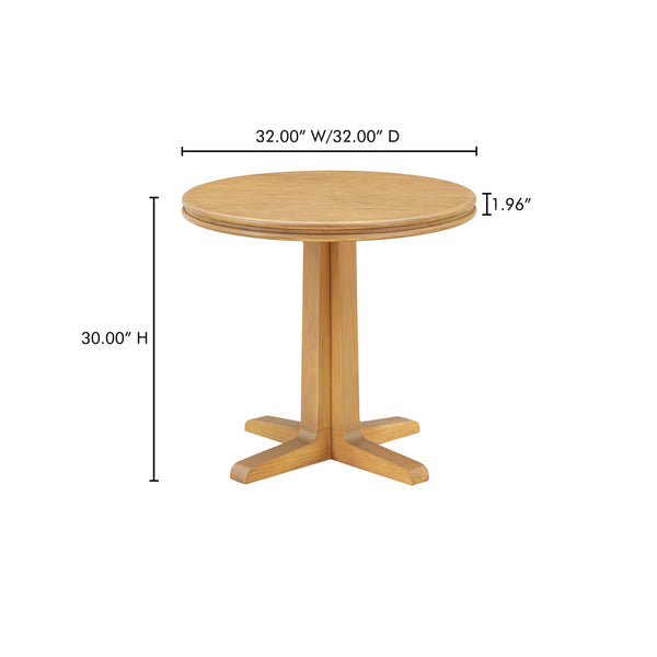 Moe's Charles Cafe Table in Natural Finish