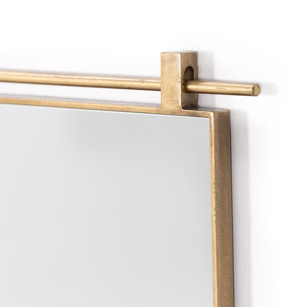 Chico Small Mirror In Antique Brass