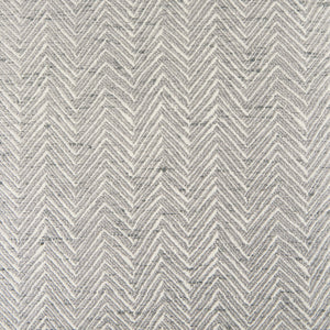 Charlotte  55.0L Gray Herringbone Fabric Seat w/ Antique Nickel Metal Frame Bench