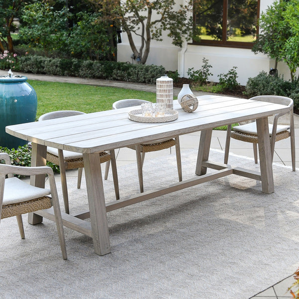Agnes Outdoor Rectangle Dining Table - Teak Gray