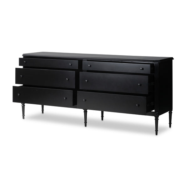 Lendon 6 Drawer Dresser in Black