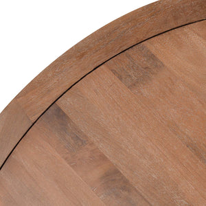 Selena Solid Wood Round Dining Table - Hickory Brown