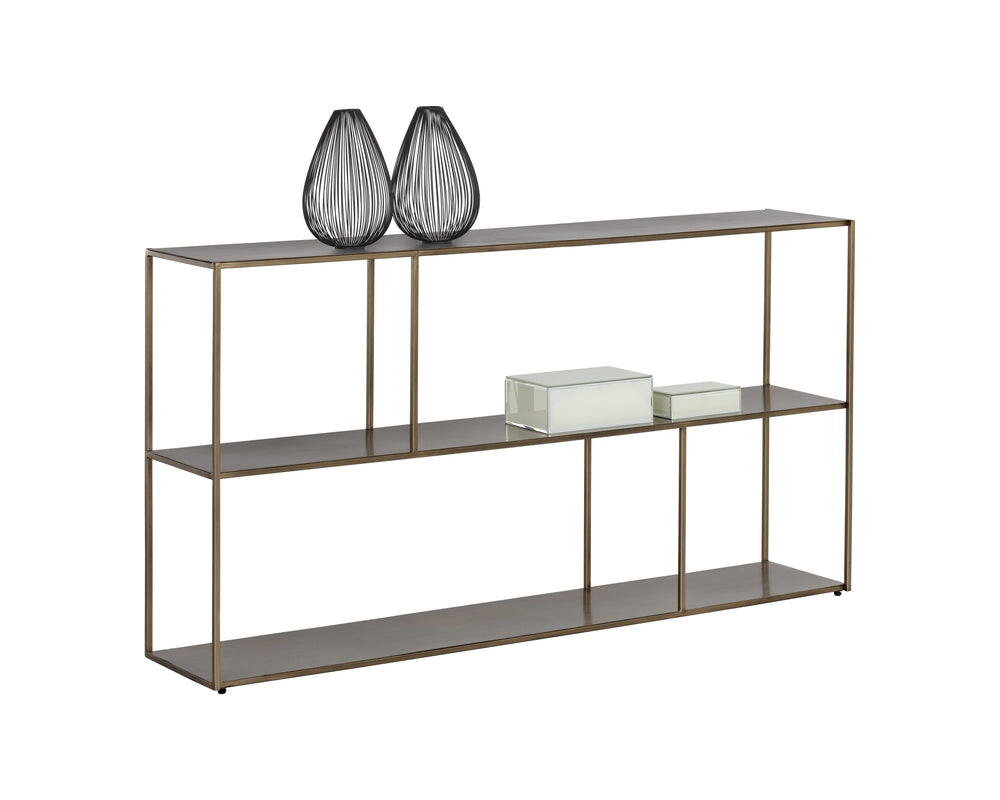 Eiffel Low Bookcase - Large - Antique Brass