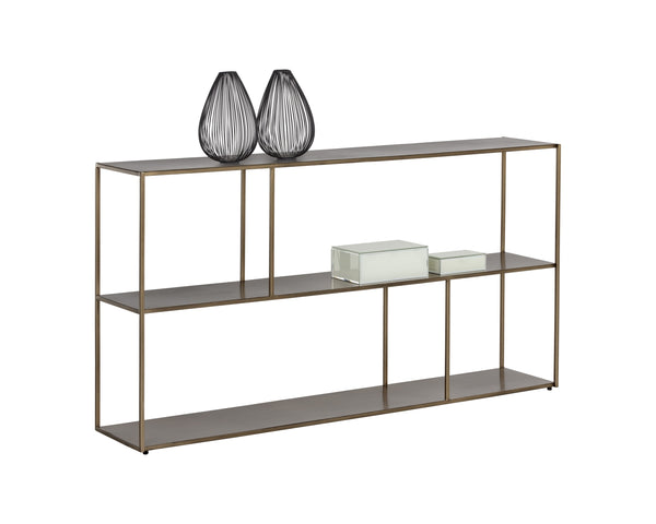 Eiffel Low Bookcase - Large - Antique Brass