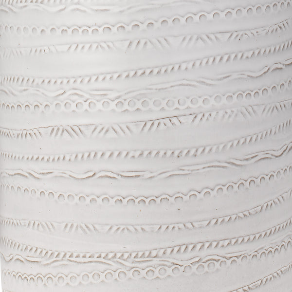 Trace Ceramic Table Lamp with Linen Shade