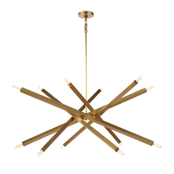Viper Chandelier (Natural Brass)