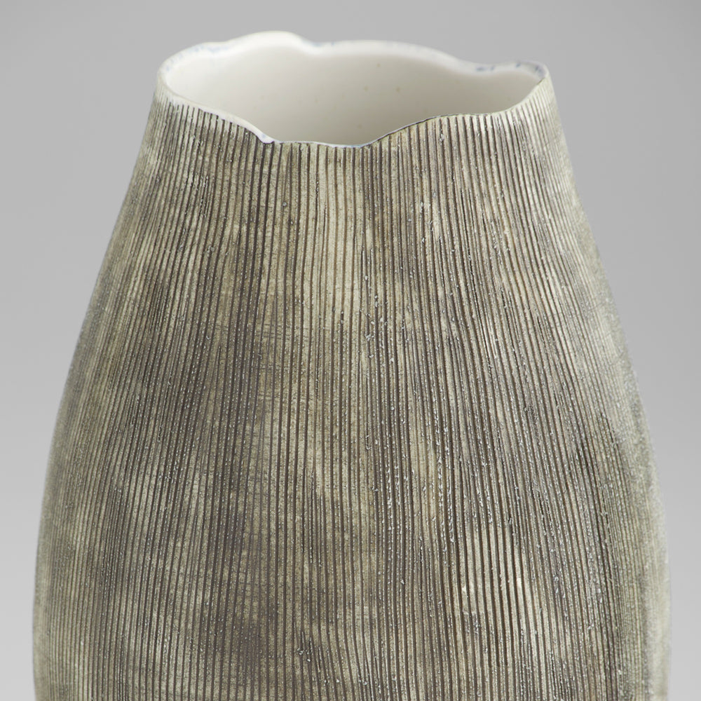 Calypso Vase | Off White | Brown - Medium
