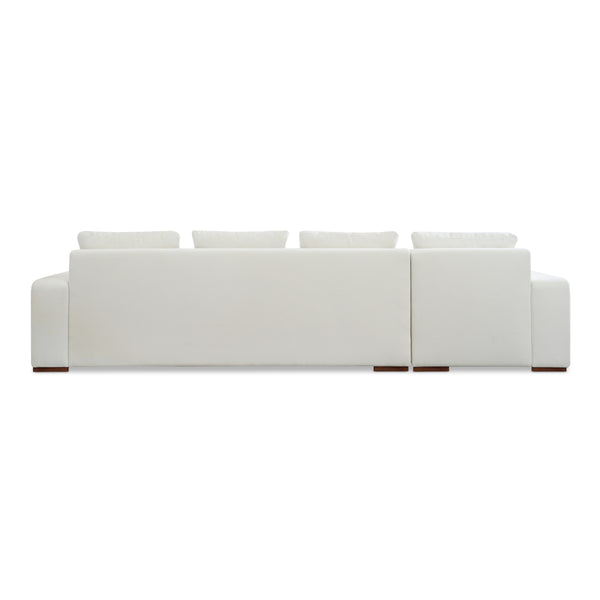 Thomas Left Sectional in Ivory Polyester