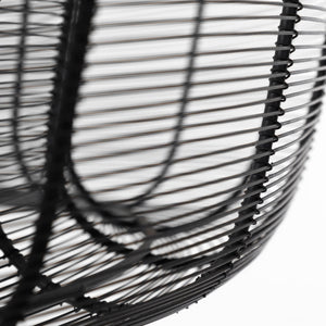 Camila (40"x31") Black Metal Mesh-Style Four Bulb Chandelier