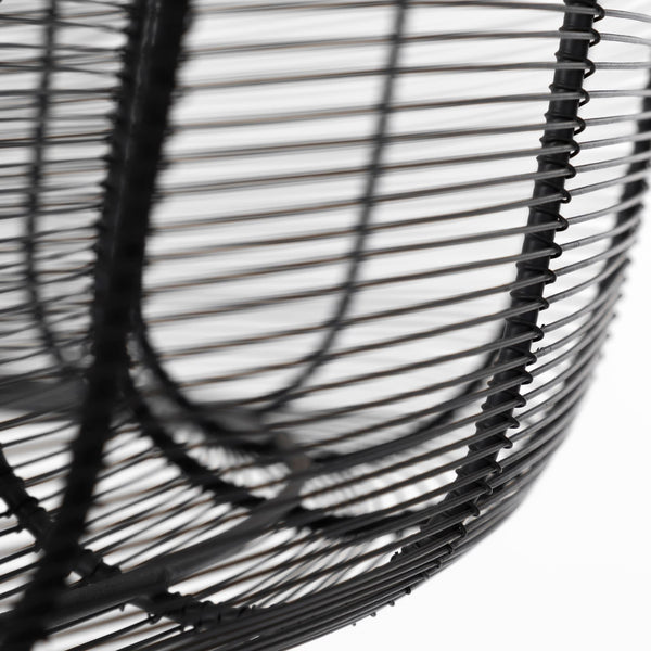 Camila (40"x31") Black Metal Mesh-Style Four Bulb Chandelier