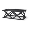 Forsey 48.0L x 28.0W x 17.5H Black Wood Rectangular Coffee Table