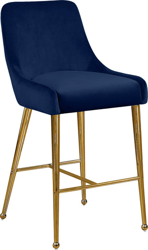 Irvin Stool In Navy Velvet