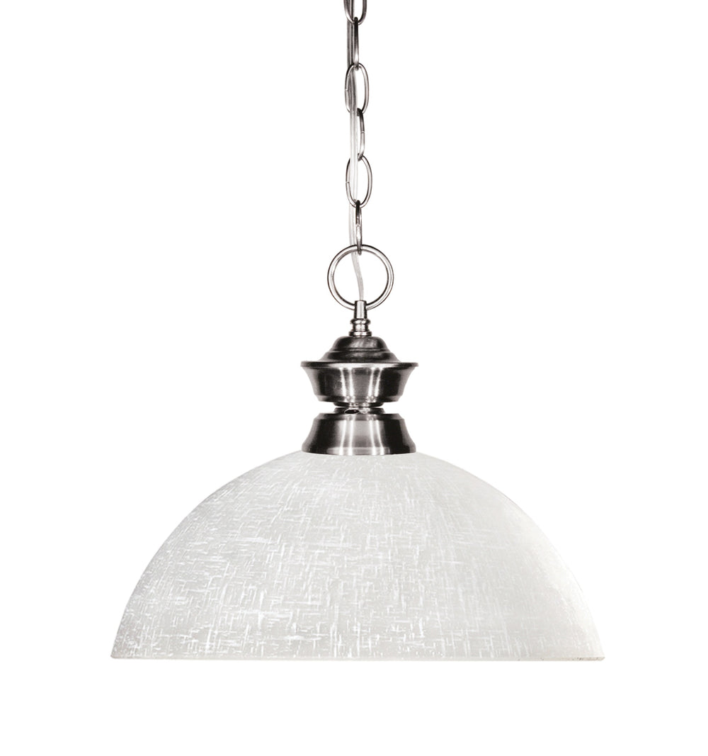 Shark 1 Light Pendant in Brushed Nickel Finish