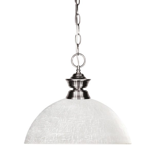 Shark 1 Light Pendant in Brushed Nickel Finish