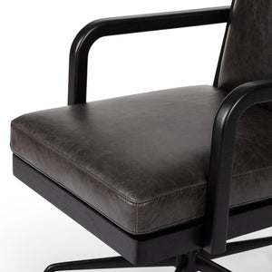 Lacey Desk Chair In Brushed Ebony