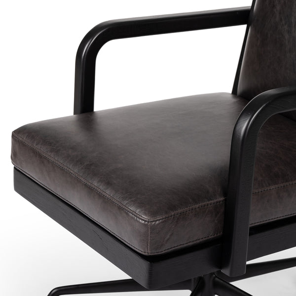 Lacey Desk Chair In Brushed Ebony