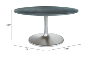 Metropolis Dining Table 60" Black