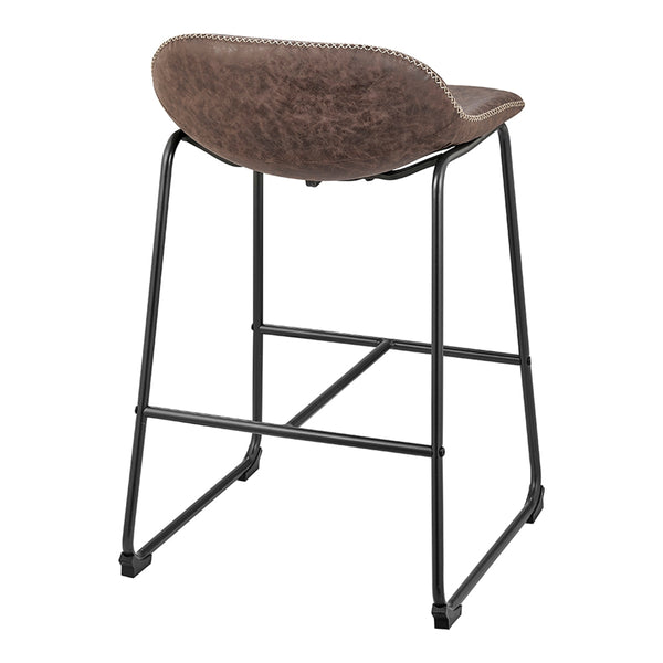 Leighton KD PU Counter Stool, Vintage Coffee Brown