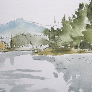 Serene Lake Framed Prints, Set/2