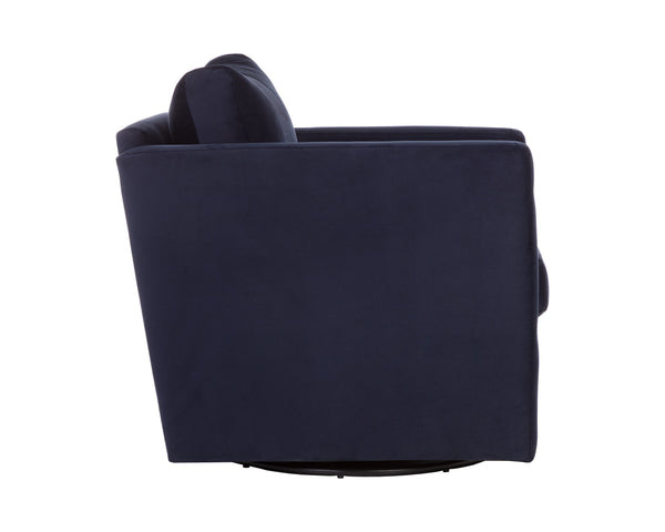 GEORGIE SWIVEL LOUNGE CHAIR - ABBINGTON NAVY