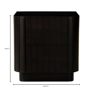 Moe's Povera Nightstand in Black Acacia