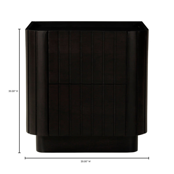Moe's Povera Nightstand in Black Acacia