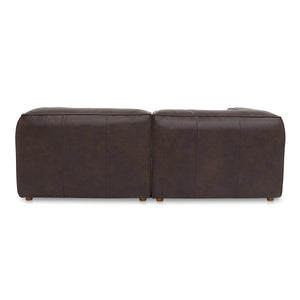 Form Nook Modular Sectional in Espresso Brown Leather